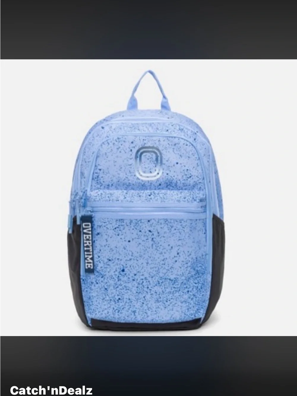 Overtime Kids Glitter Light Blue Backpack with Front Pocket